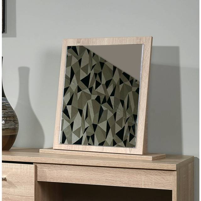 Fully Assembled Ingram Dresser Mirror - Bardolino Oak (50.5cm H X 48cm W X 14cm D)