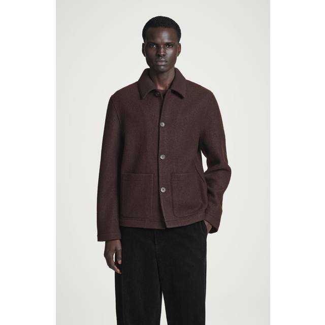 Boiled-Wool Chore Jacket - Red - XS
