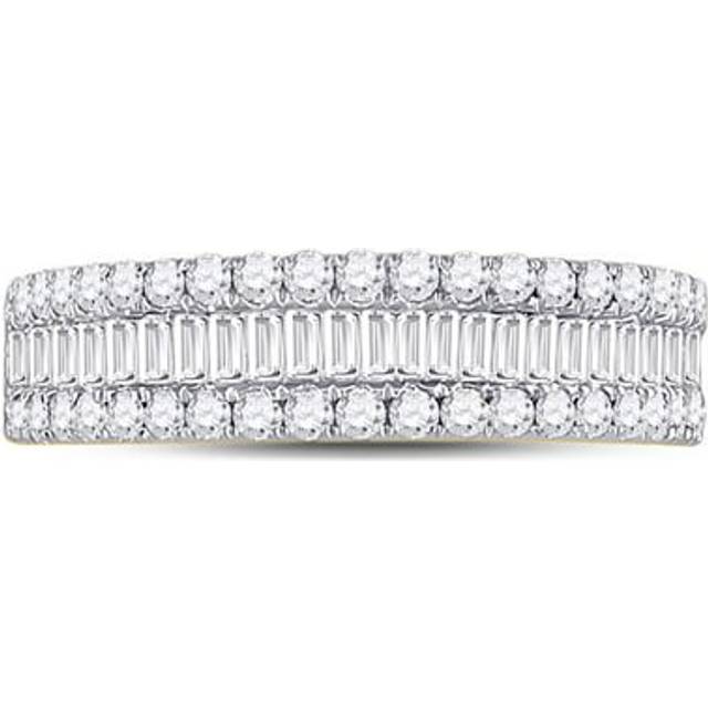 GND 121052 0.87 CTW 14KT Yellow Gold Womens Baguette Diamond Fashion Anniversary Ring, Size 7