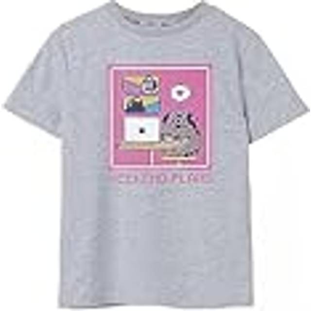 (13-14 Years) Pusheen Short Sleeved T-Shirt (Girls Grey)