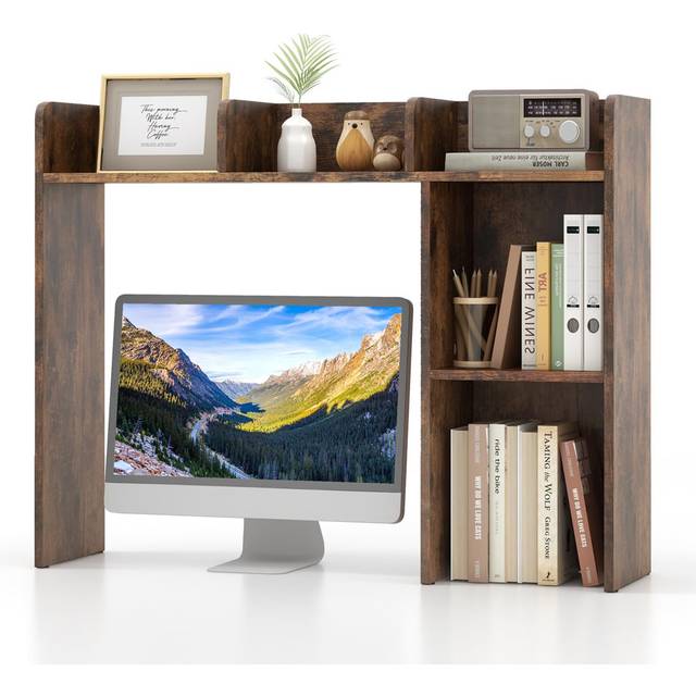 Mandan Manufactured Wood Desk Organiser - Brown (74cm H X 94cm W X 25cm D)