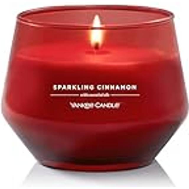 Sparkling Cinnamon Yankee Candle, Dark Red, 10cm x 8cm | Sweet & Spicy (10cm x 8cm)