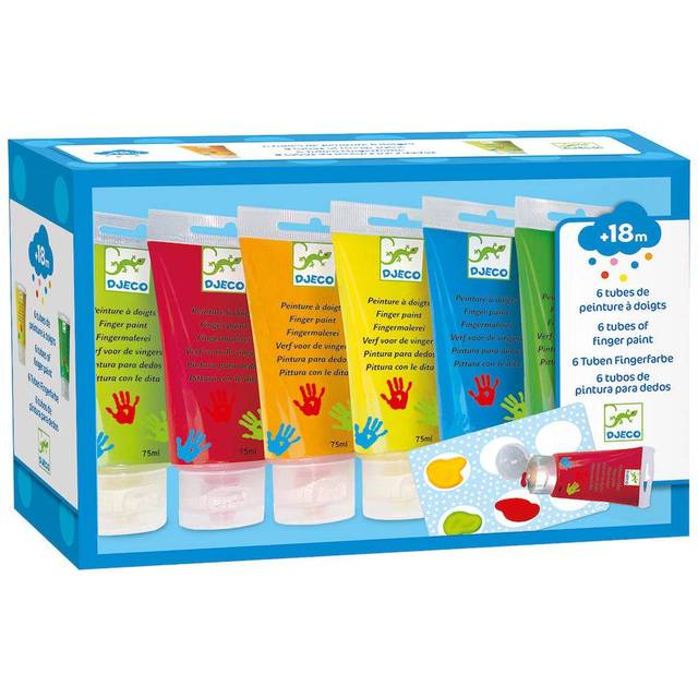 6 Finger Paint Tubes, by DJECO multi - Multi