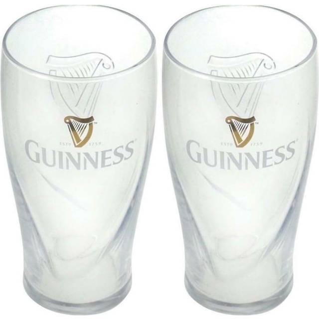 Guinness Logo Unisex Pint Glass Transparent, Glass,