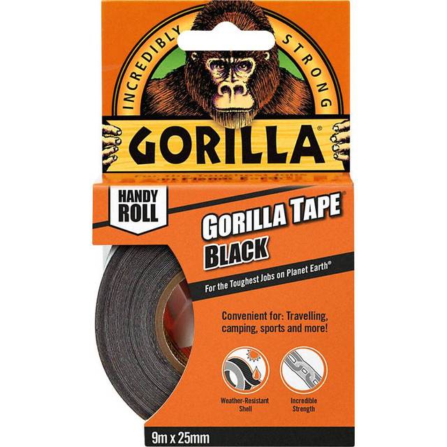 Gorilla Handy Roll Gorilla Tape Black 9m x 25mm