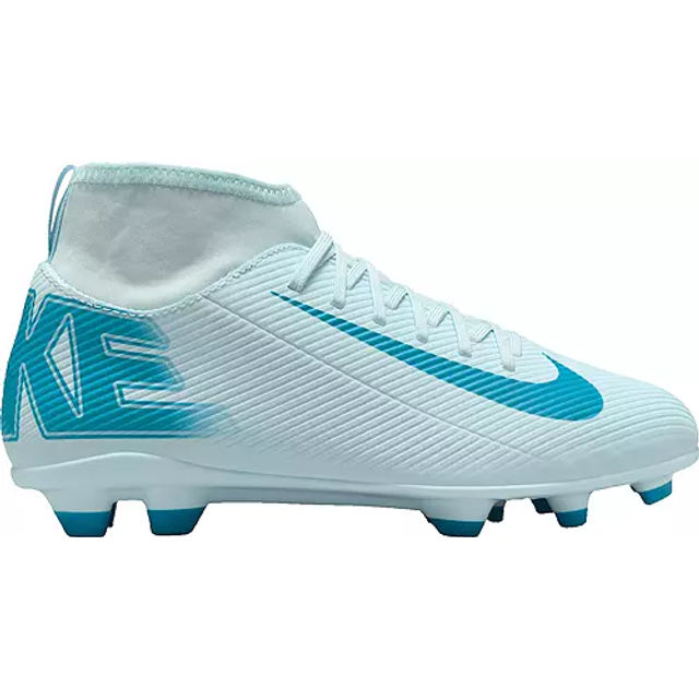 NIKE Unisex Barn Superfly 10 Club Fg/Mg fotbollssko, Glaciär blå svart, 35 EU