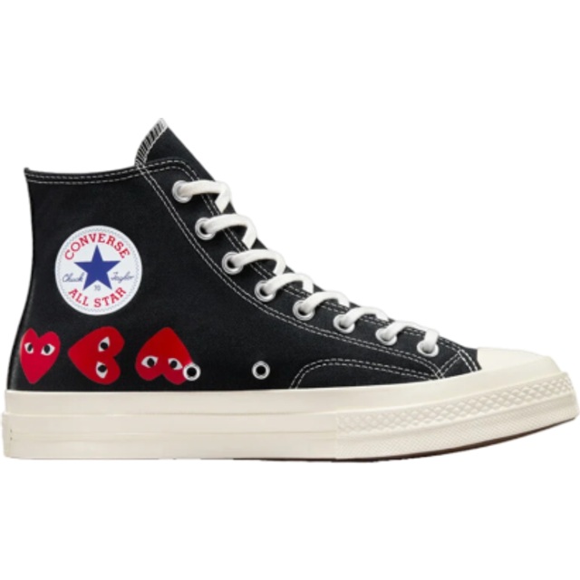 COMME des GARÇONS PLAY Black Converse Edition Chuck 70 Multi Heart Sneakers - 1 Black - US 7