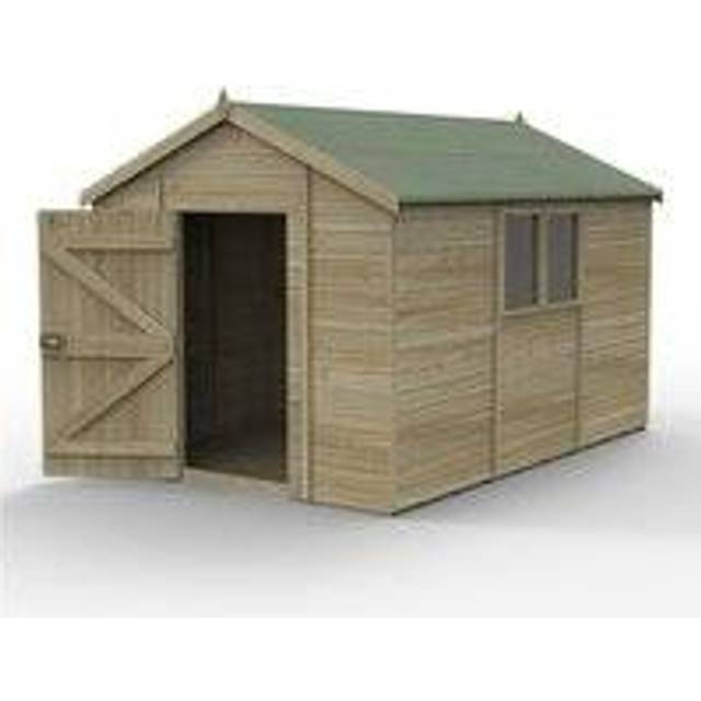 12' x 8' Forest Timberdale 25yr Guarantee Tongue &amp; Groove Pressure Treated Apex Shed (3.65m x 2.52m)