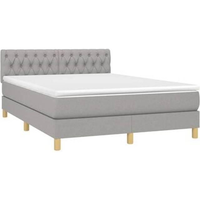 vidaXL LED Box Spring Rammeseng 144x203cm