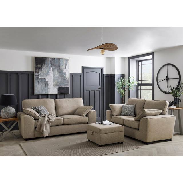 Aurrin 3 - Piece Living Room Set - Oatmeal (3)