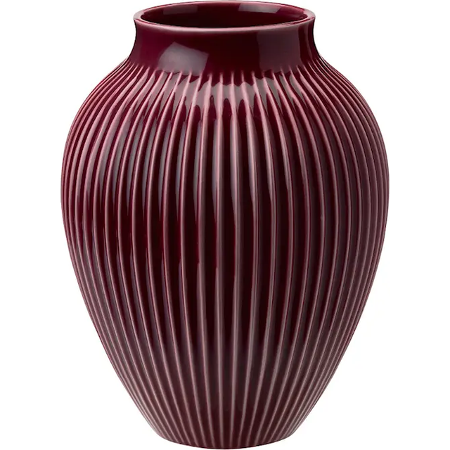 Knabstrup Keramik vas H 20 cm Ripple Berry - NO_SIZE Blomkrukor Från Magasin - 0008 (NO_SIZE)