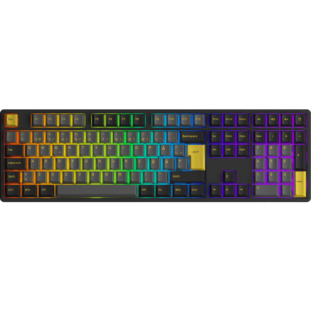 Akko 5108B Plus Black and Gold ISO-UK/DE/Nordic Mechanical Gaming Keyboard Hot Swap RGB USB