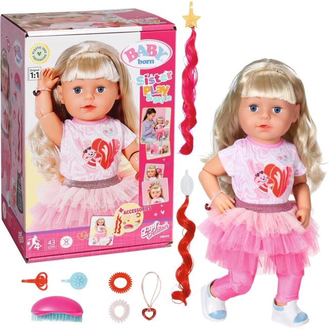 BABY born Sister Play and Style Doll Assortment - 43cm