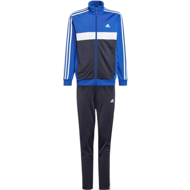 Essentials 3-Stripes Tiberio Track Suit - Semi Lucid Blue / White / Legend Ink / White - 13-14Y