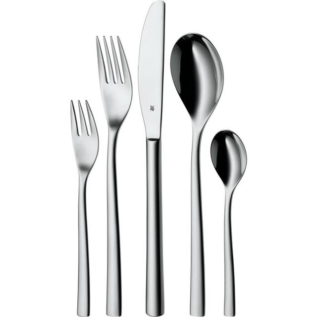 WMF Palermo bestickset 12 personer, bestick 60 delar, Monobloc-kniv, Cromargan polerat rostfritt stål, glänsande, diskmaskinssäkert