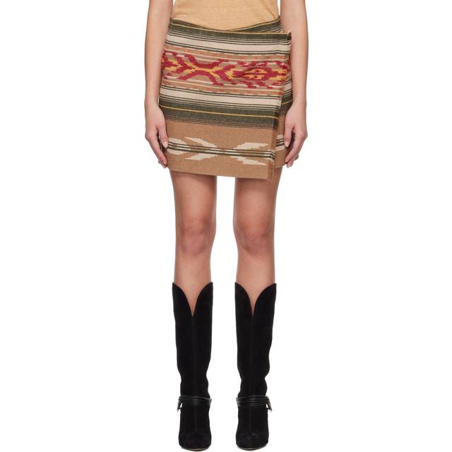 Isabel Marant Etoile Multicolor Adelaide Miniskirt - CAMEL - FR 36