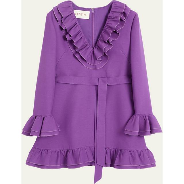 Valentino Crepe Couture Short Dress Woman PURPLE ORCHID 42