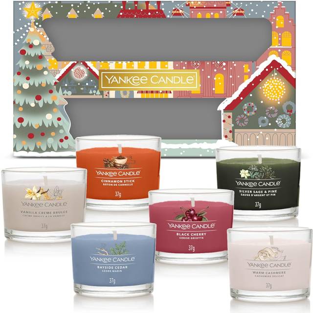 Yankee Candle Passport To The Holidays Six Signature Filled Votives Gift Set