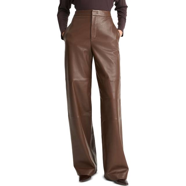 Vince Leather Wide Leg Pants