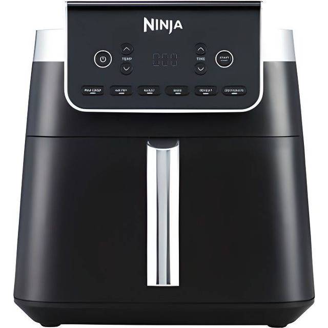 Ninja Air Fryer MAX PRO, 6,2L, Använder ingen olja, Fyrkantig enskild låda, Stek, Baka, Luftfritera, Familjestorlek, Tillag från fryst, Non-Stick, Diskmaskinssäker korg & knaperplatta, Grå, AF180EU