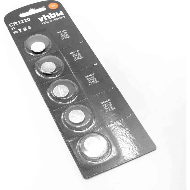 Vhbw - 50x Li-Ion Button Coin Cell Battery (10x 5 Part Pack) Type 3 v compatible with Hearing Aids, Watches, Car Keys, Scales etc.