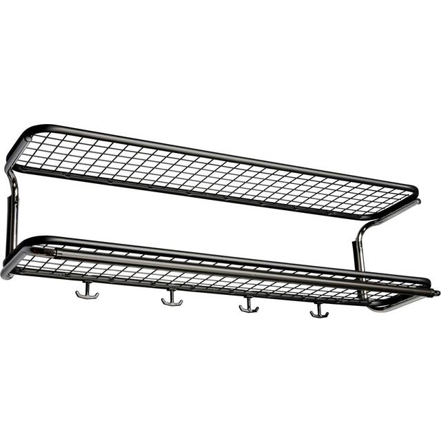 Essem Design Classic 650 hatthylla svart/krom, 2 plan, 120 cm