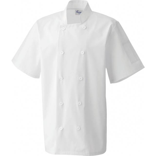 Premier Short Sleeve Chefs Jacket PR656 White XL Colour: White, Size: