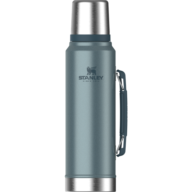 Stanley Classic Legendary Termosflaska 1L Hammertone Ice - BPA-Fri Termos I Rostfritt Stål - Håller Kallt/Varmt I 24 H - Läckagesäkert Lock, Fungerar Som Mugg - Tål Maskindisk