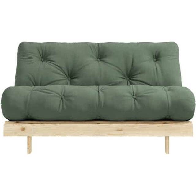 Karup Design Roots Bäddsoffa med Madrass 140x200 756 Olivgrön/furu
