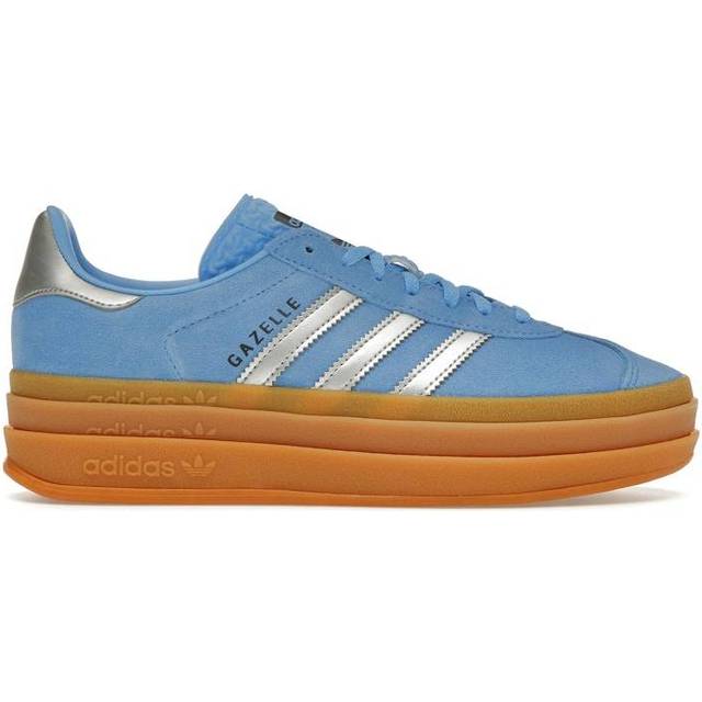 adidas Originals – Gazelle – Blå, silverfärgade och grova sneakers med gummisula-Flera