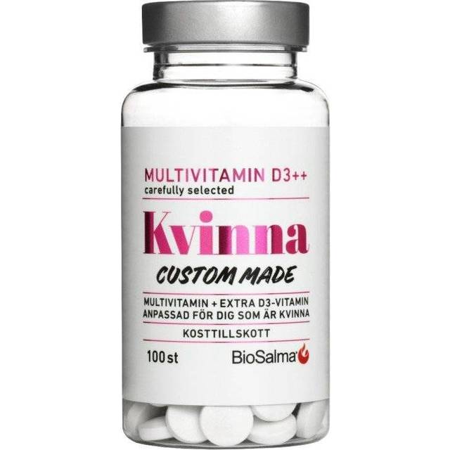 BioSalma Multivitamin kvinna D-vitamin++, 100 st