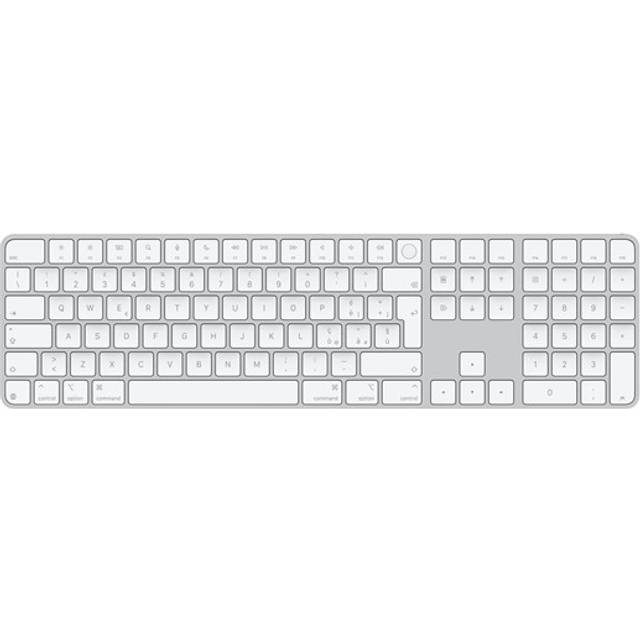Apple Magic Keyboard med Touch ID och numerisk del för Mac-modeller med Apple Silicon – italienskt – vita tangenter ​​​​​​​