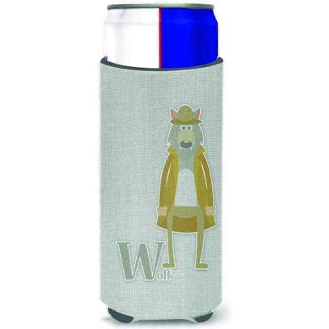Caroline's Treasures Alphabet W For Wolf Michelob Ultra Hugger For Slim Cans  Slim Can  Multicolor