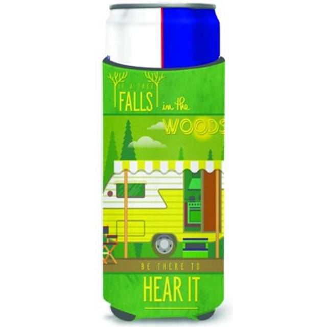 Caroline's Treasures Be In The Woods Retro Camper Michelob Ultra Hugger For Slim Cans  Multicolor