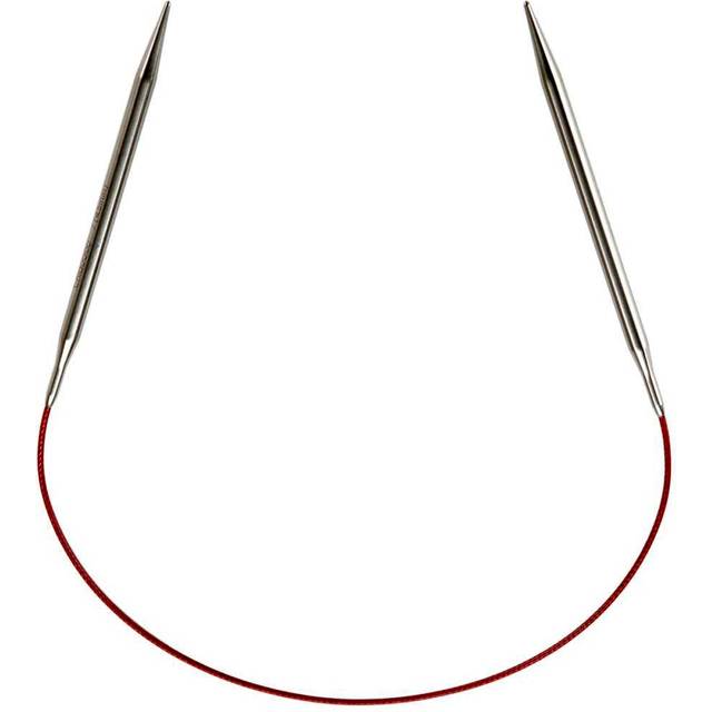 ChiaoGoo Circular Knitting Needle  Silver  Red  Size-US-1-(2.25mm)