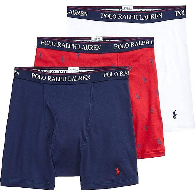 Polo Ralph Lauren Classic Fit w/Wicking 3-Pack Boxer Briefs Cruise Nav