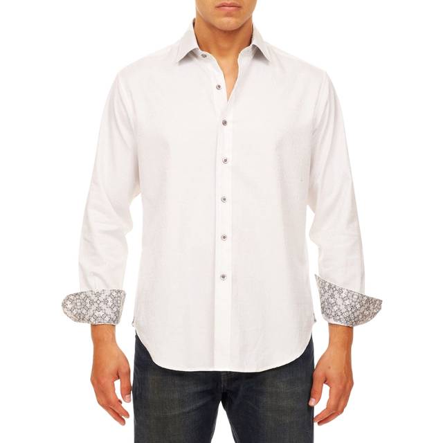 Robert Graham Robert Graham Windsor 2 Long Sleeve Button Down Shirt - WHITE (S)