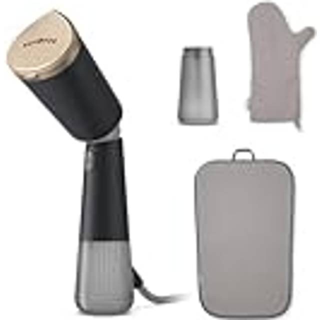 Philips handhållna steamer 5000 Series - stilren och kompakt, justerbart huvud, snabb uppvärmning, aktivt uppvärmd ångplatta, säker för alla tyger, tillbehör, kolgrå (STH5030/80)