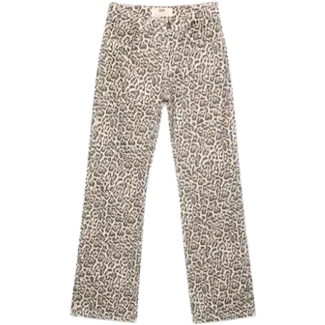 Stradivarius – STR – Leopardmönstrade jeans med raka ben-Flera