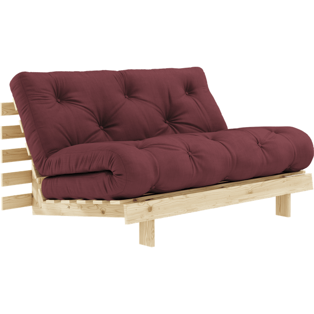 Karup Design Roots Bäddsoffa Med Madrass 140x200 710 Bordeaux/furu