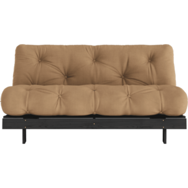 Karup Design Roots Bäddsoffa Med Roots Madrass 160x200 Mocca/Svartlackerad - Mocca, svartlackad