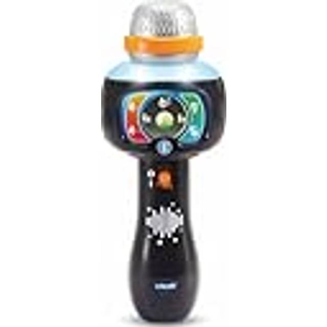 VTech Magic Show-mikrofon, Karaoke-mikrofon för barn med 15 låtar, 5 roliga röstfilter, Bluetooth-mikrofon, volymjustering, italienskt språk, batterier ingår, 2-5 år