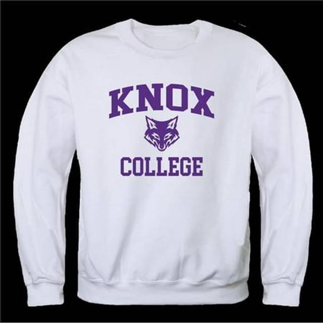 W Republic 568-527-WHT-05 Knox College Prairie Fire Seal Crewneck Sweatshirt, White - 2XL