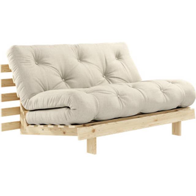 Karup Design Roots Bäddsoffa Med Madrass 140x200 914 Linne/furu