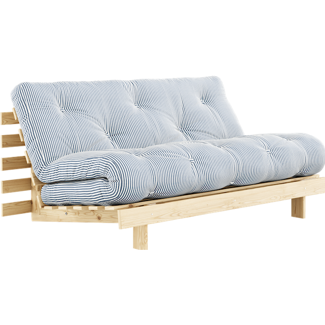 Karup Design Roots Bäddsoffa Med Madrass 160x200 Raw/Beach Blue - Rå, 611 Strandblå