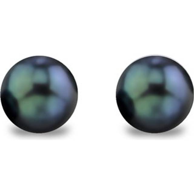 Jewelco London Sterling Silver 7mm Natural Sea Water Cultured Pearl Stud Earrings - AES061