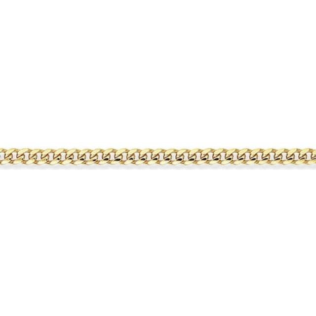 Jewelco London 9ct Yellow Gold Bombe Dombed Curb Bracelet 3.5mm 8.5" 21cm - CNNR02675-08