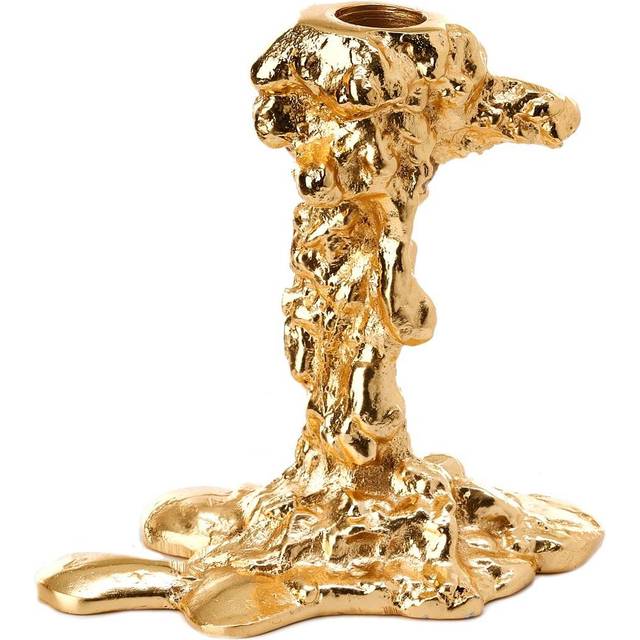 POLSPOTTEN Drip ljusstake S 14 cm Guld - Guldfärgad