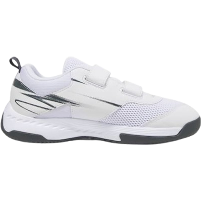 PUMA Unisex barn Varion Ii V Jr Indoor Court Shoe, Vit skugggrå, 29 EU