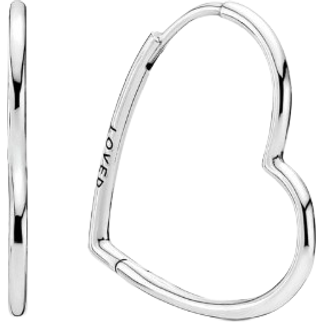 Pandora Asymmetrical Heart Hoop Earrings